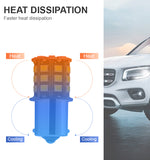 Diagram showing advanced heat dissipation for 7443 LED turn signal bulb.