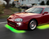 Vehicle underglow LED kit featuring customizable RGB illumination.
